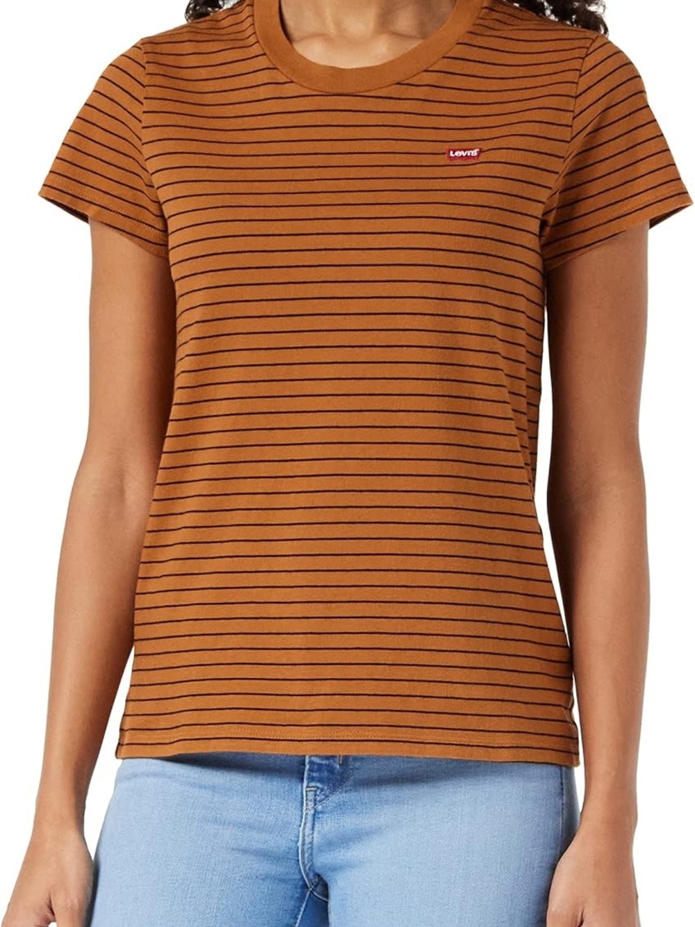 Levi's Women's Rust Stripe Crewneck Tee
